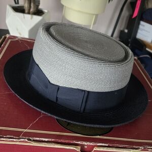 Biltmore Gray and Black Straw Hat